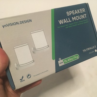 ynVISION.DESIGN Speaker Wall Mount Compatible with Sonos Speaker 2-pack White