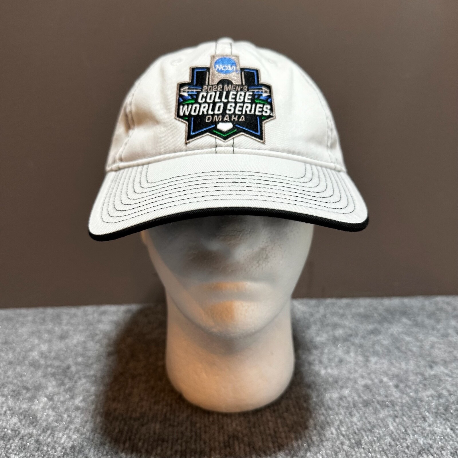 College World Series Cap Hat Adult White Adjustable Strap