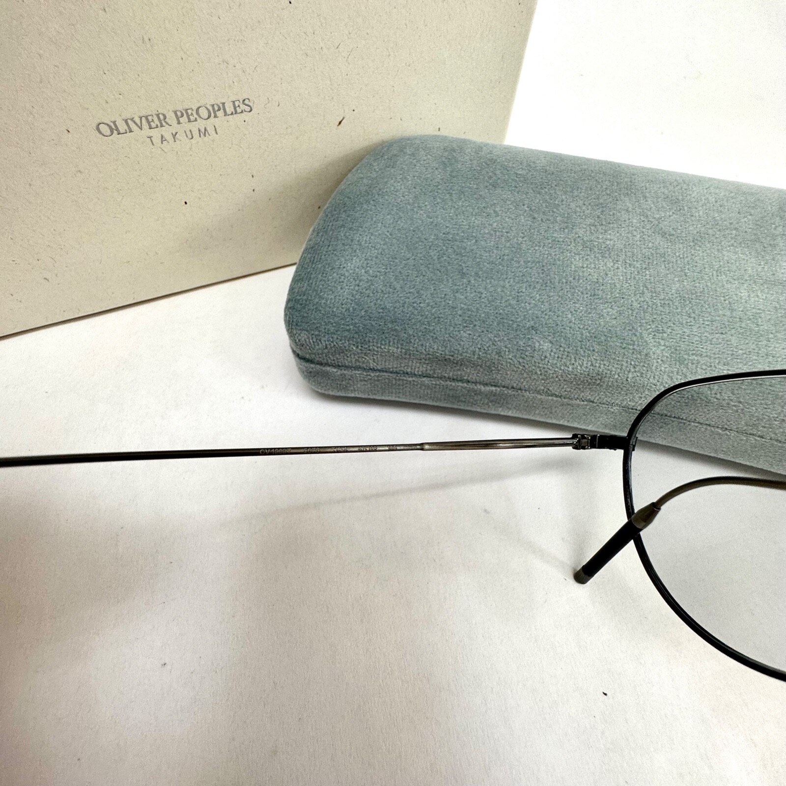 Pre-owned Oliver Peoples Takumi Tk-4 1298 Pewter Titanium Retro Eyeglasses Ov1298t Unisex In Demo Lens