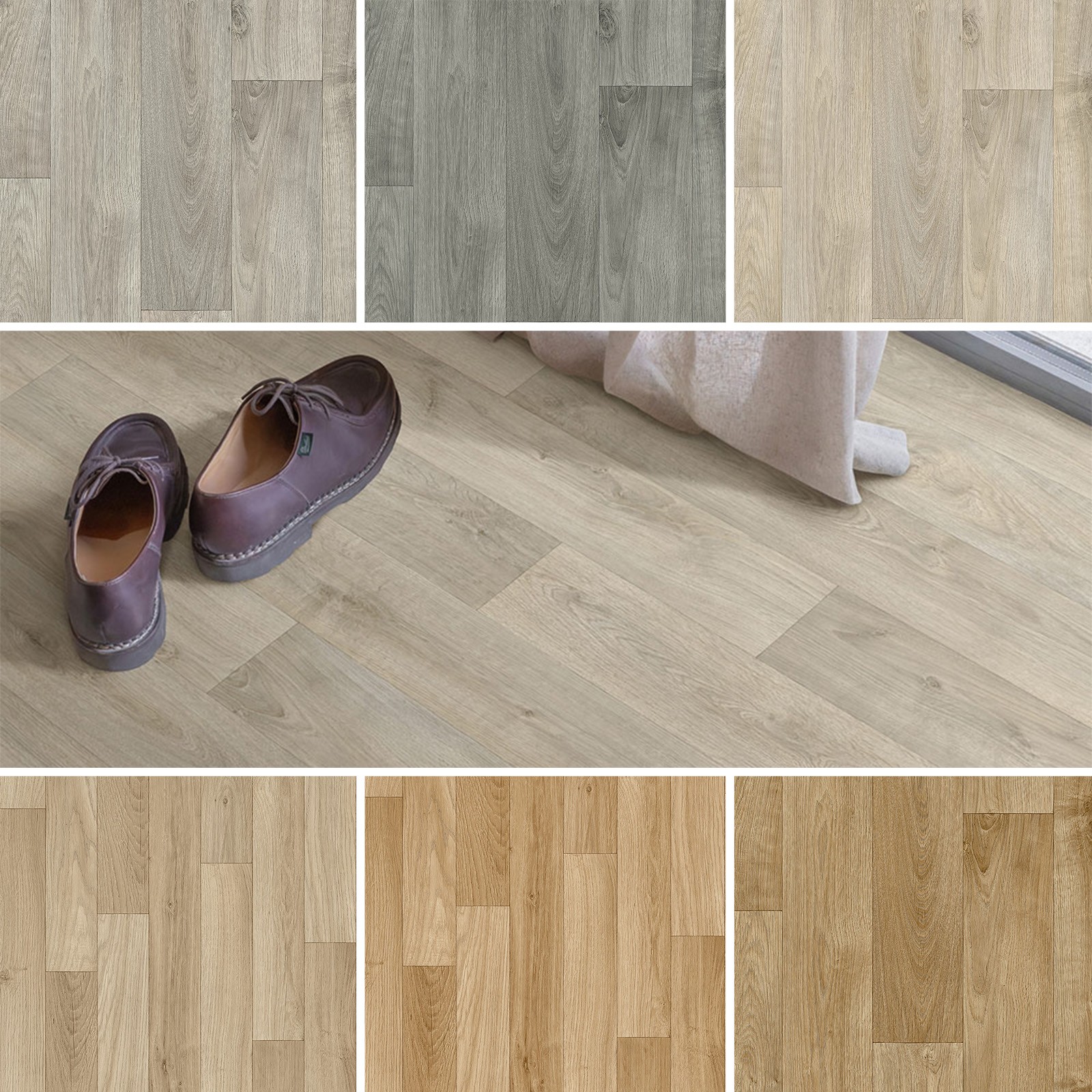Plank Effect Desire Vinyl Flooring 3.8mm Thick Lino Kitchen Bathroom