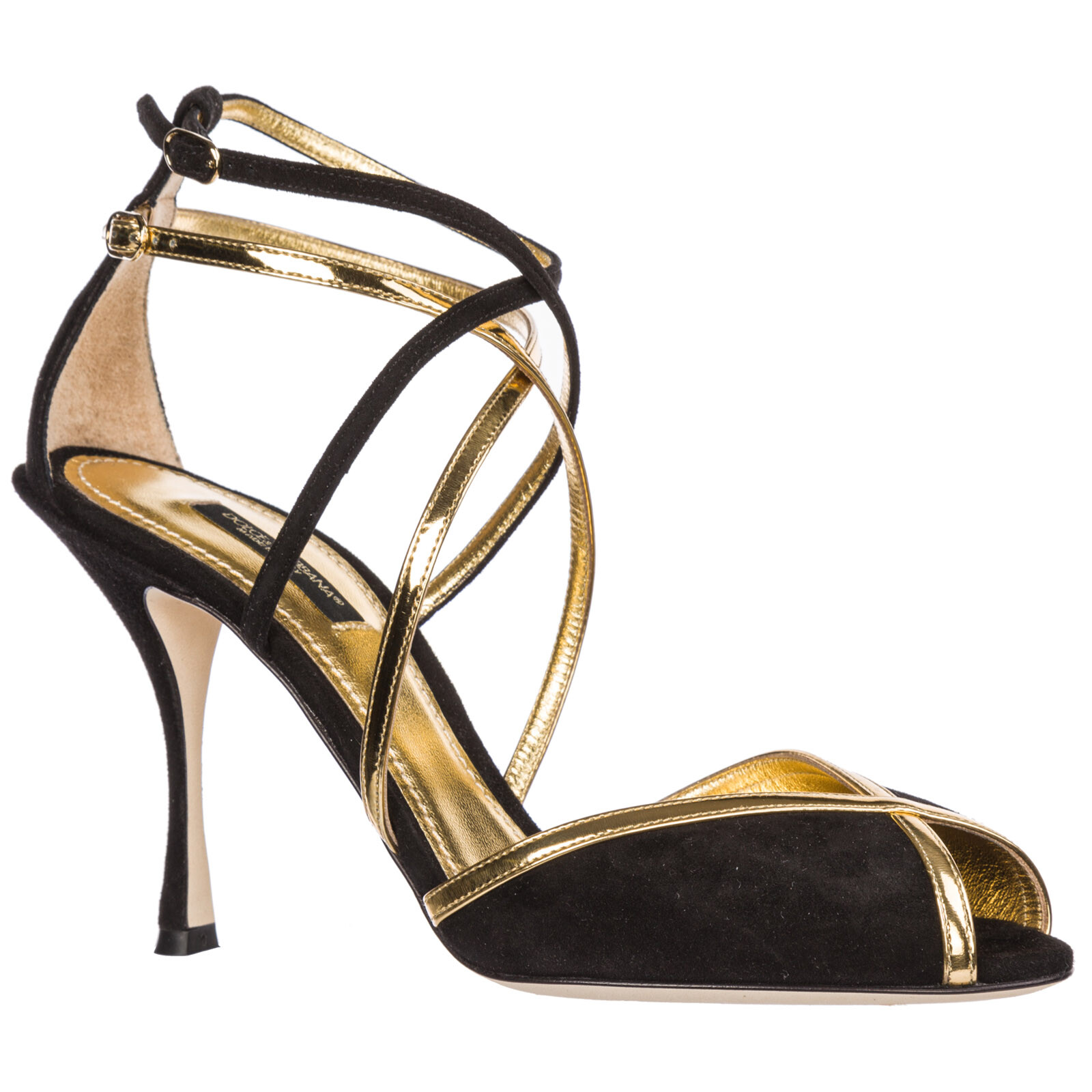 DOLCE & GABBANA DOLCE&GABBANA SANDALEN DAMEN CR0712AZ47689718 BLOCKABSATZ H 8.5 CM WILDLEDER NER