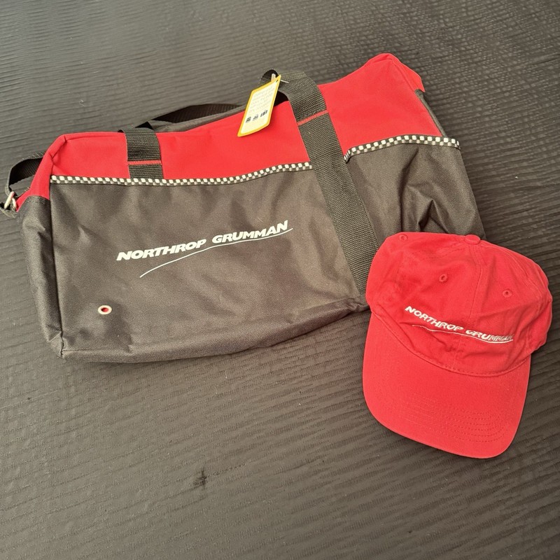 NEW! Northrop Grumman Duffel Travel Gym Bag with Red Logo
