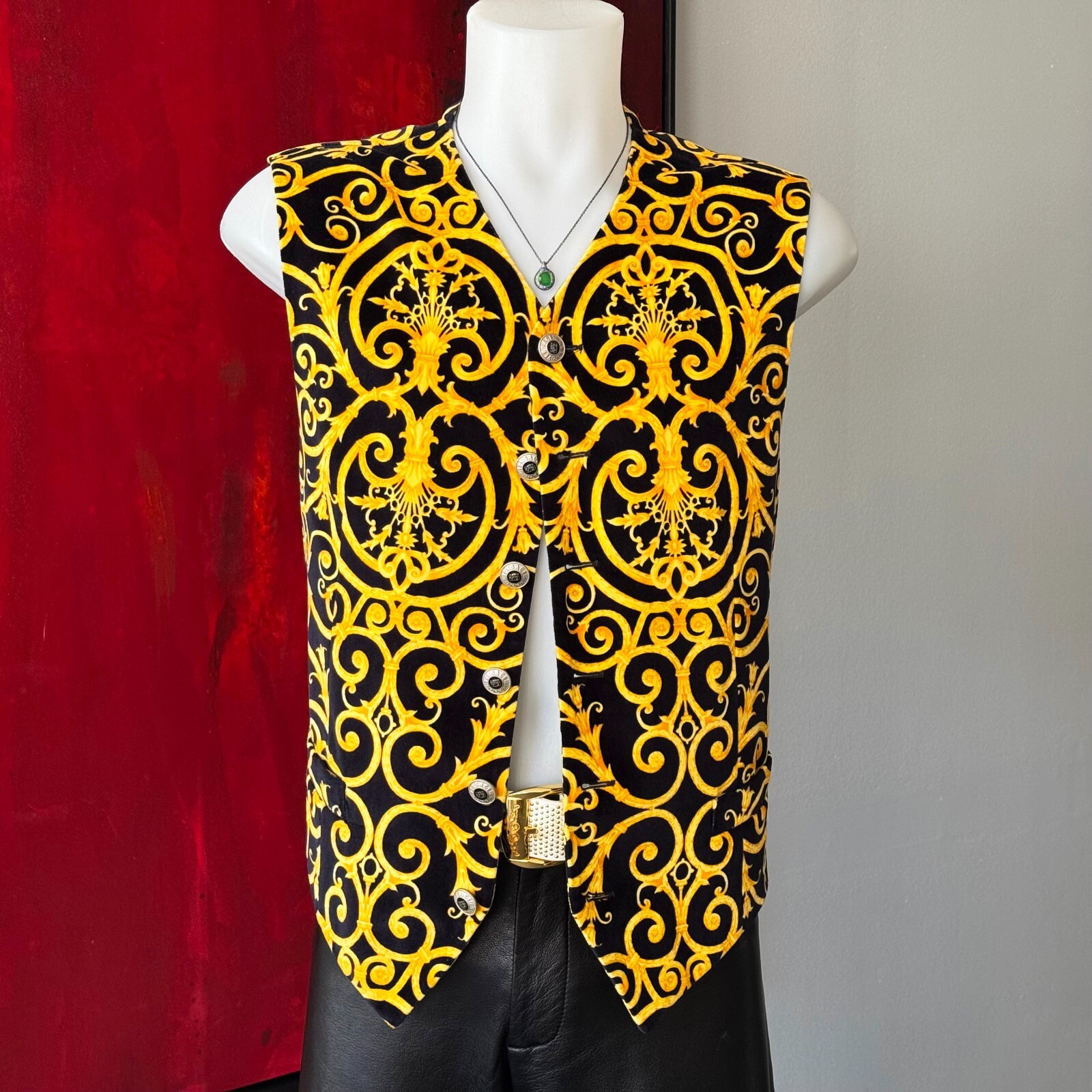 90s versace spangle vest 70s サイケデリック 古着 $_57.JPG?set_id=880000500F