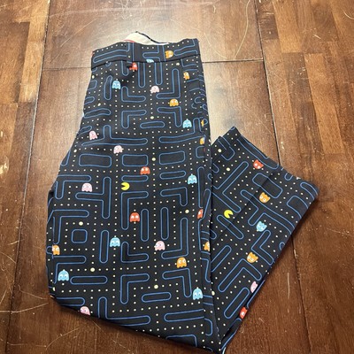 Opposuits Men 38 (fit 32x26) Black Pac Man Pants Video Game Party Novelty Slacks