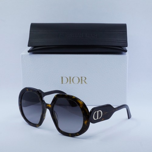 Pre-owned Dior Bobby R1u 20a1 Dark Havana/gradient Smoke 56-20-140 Sunglasses In Gray