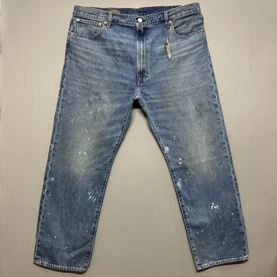 Levi s 551 Z 1961 Jeans Big E Red Tab Men Sz 42 x 32 Medium Wash Paint Stains