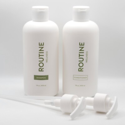 Routine Wellness SAGE & BERGAMOT 14oz Shampoo & Conditioner PUMP INCLUDED