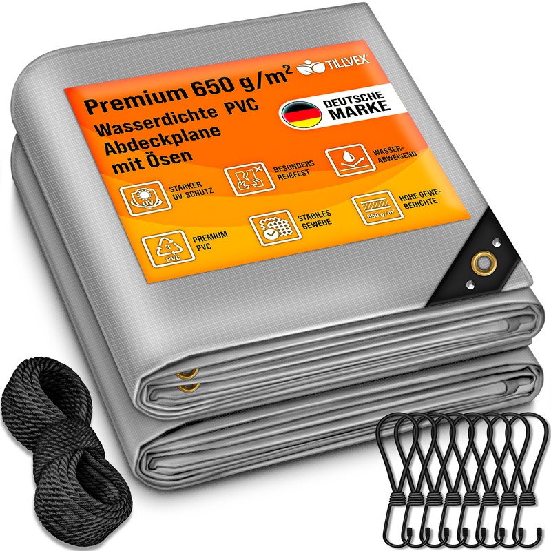TillvexÂ® Abdeckplane 650 G/MÂ² Gewebeplane Mit ÃSen Plane Holz Boot Schutzplane