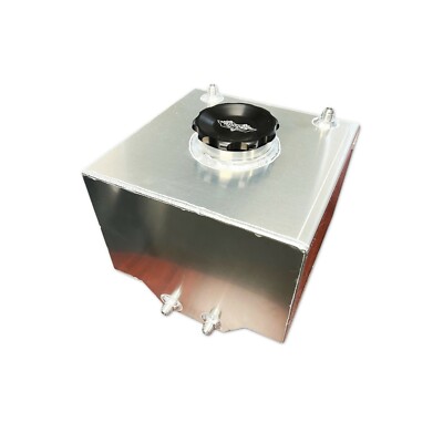 RRC - 5 Gallon Custom Aluminum Fuel Cell Black Anodized Billet Cap Gas Tank