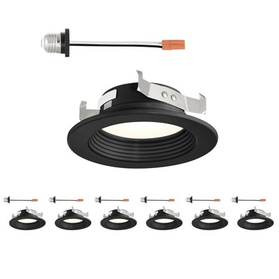 6 Pack 4 inch 12 Watt Selectable 5CCT Integrated LED Recessed Ceiling Light, ...
