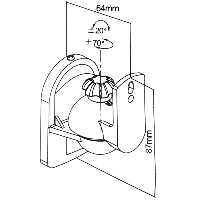 5 Pack Lot - Satellite Speaker Black Wall Mount Brackets fits Bose Jewel Cube