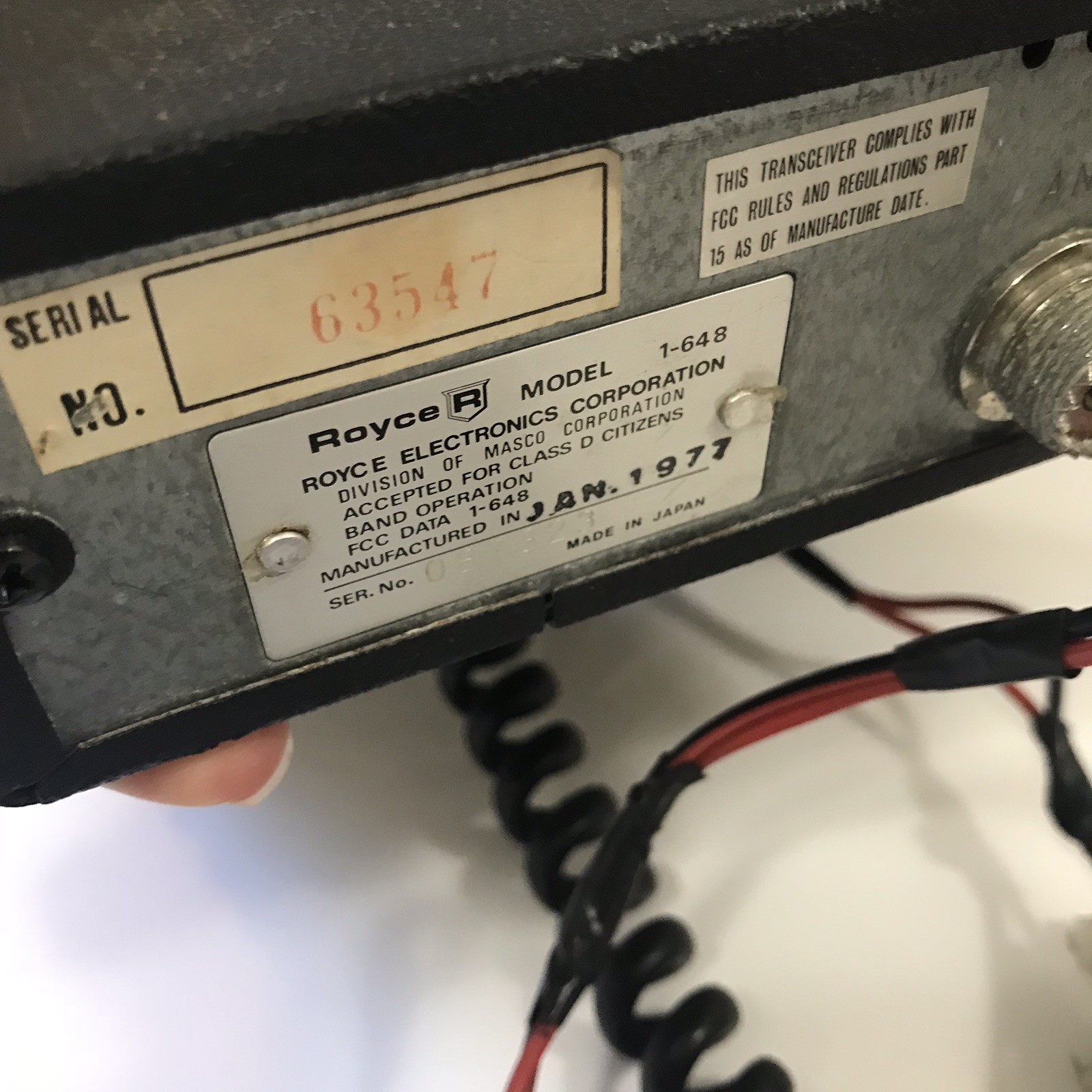 CB Radio Lot - Vintage 1977 Royce, Realistic, Magnetic Antenna