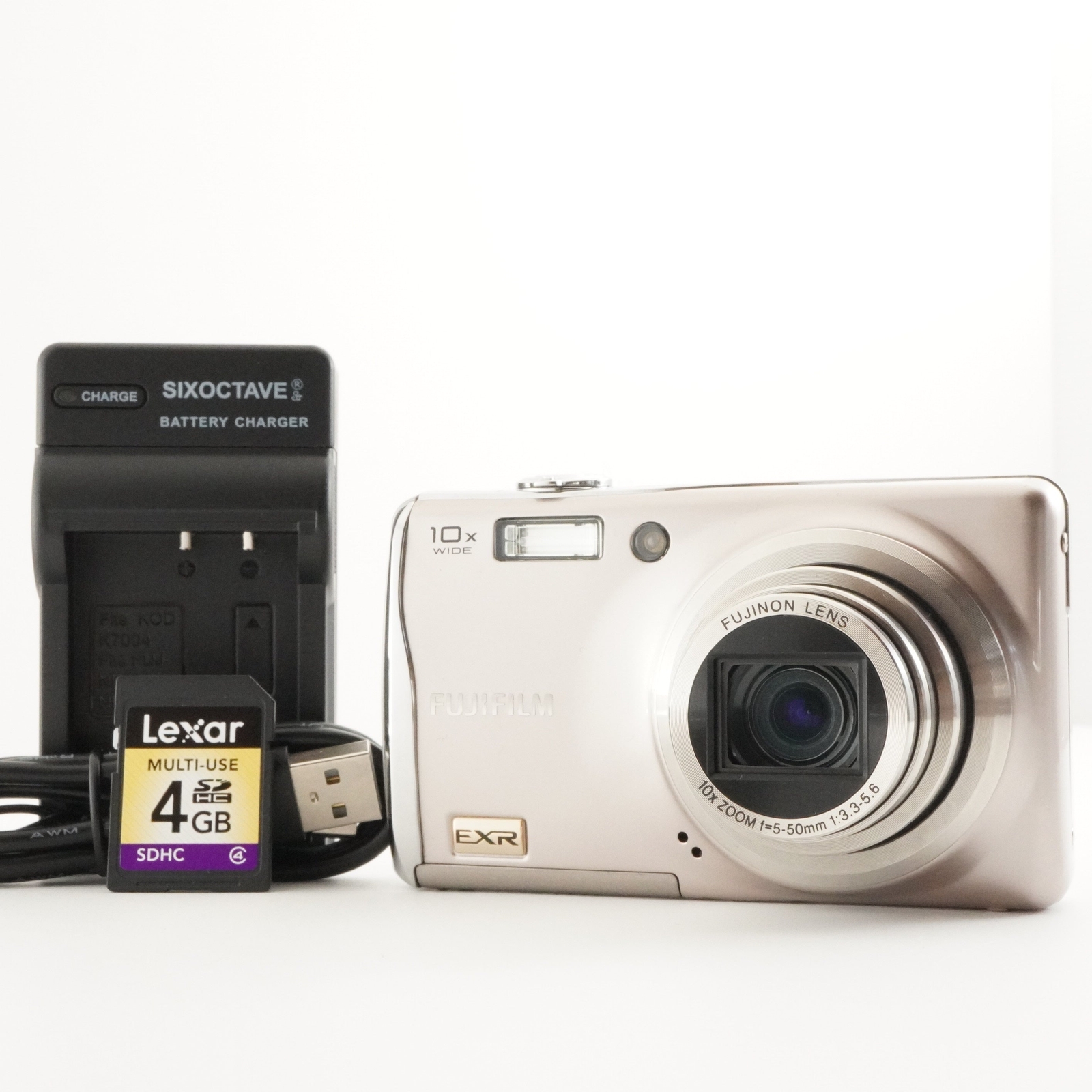 FUJIFILM FINEPIX F80 EXR シルバー FUJIFILM FINEPIX F80 EXR Silver + 4GB SDHC Card Digital Camera