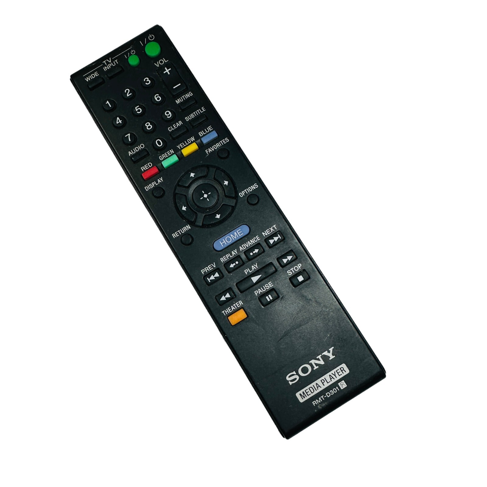 Sony RMT-D301 Media Player Remote Control Black fit for SMP-N100 Fully Working