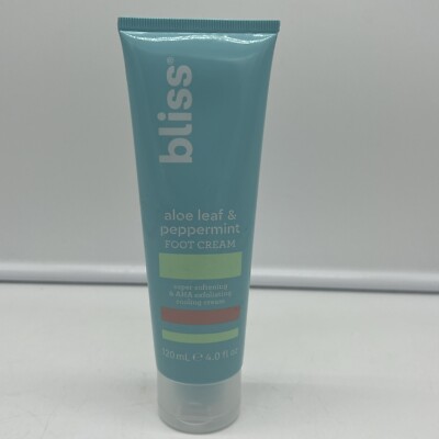 Bliss - Aloe Leaf & Peppermint Foot Cream | Super Softening AHA Exfoliating