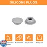 uxcell 15Pcs Silicone Plugs, Rubber Round Snap in Locking Hole Plugs for 10-10.5mm Hole, Hole Stoppers Waterproof Hole Plug for Metal Tube, Furniture End Caps Inserts, Grey