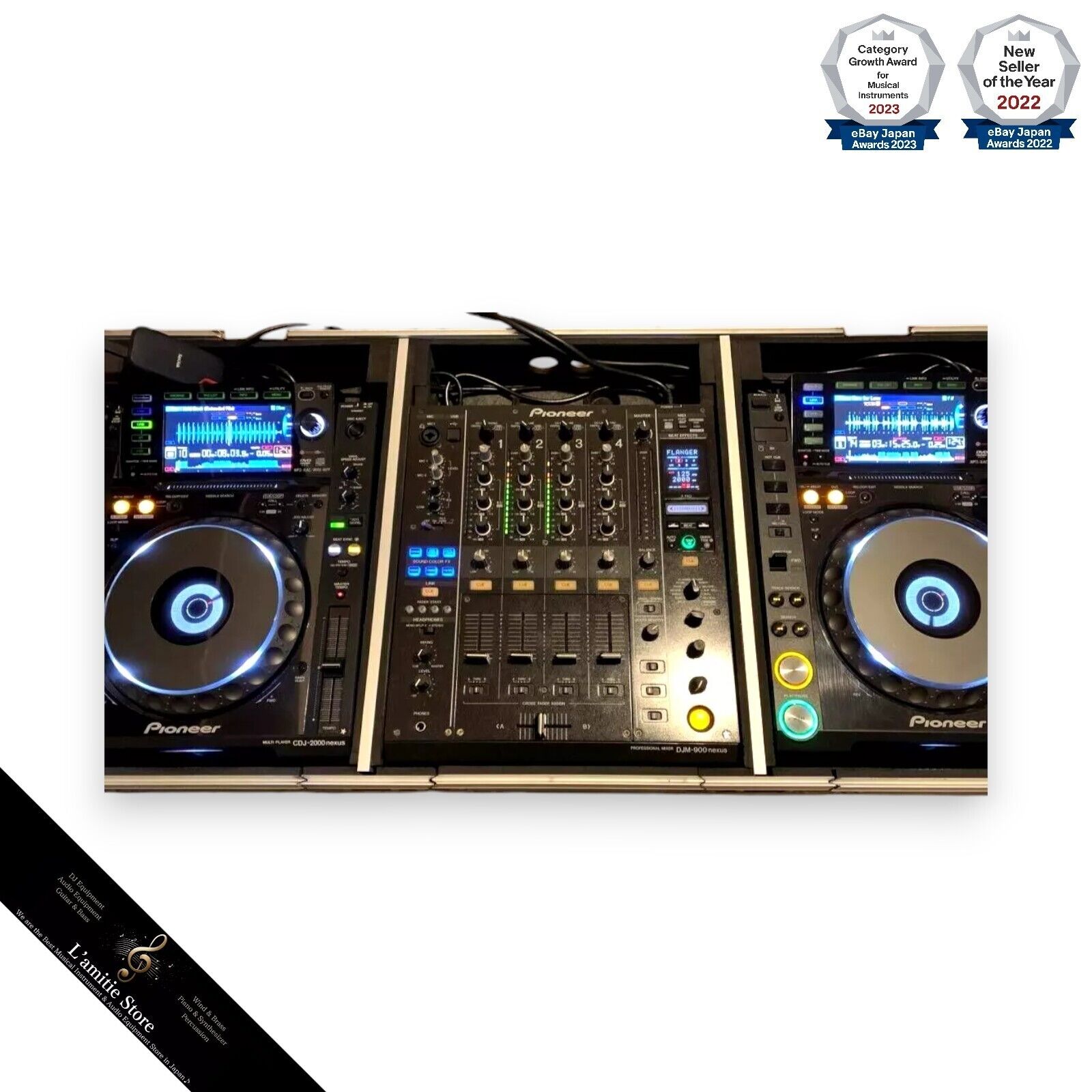 Pair 2x Pioneer CDJ-2000NXS & DJM-900NXS & Flight Case 2000 Pair 2x Pioneer CDJ-2000NXS & DJM-900NXS & Flight Case 2000