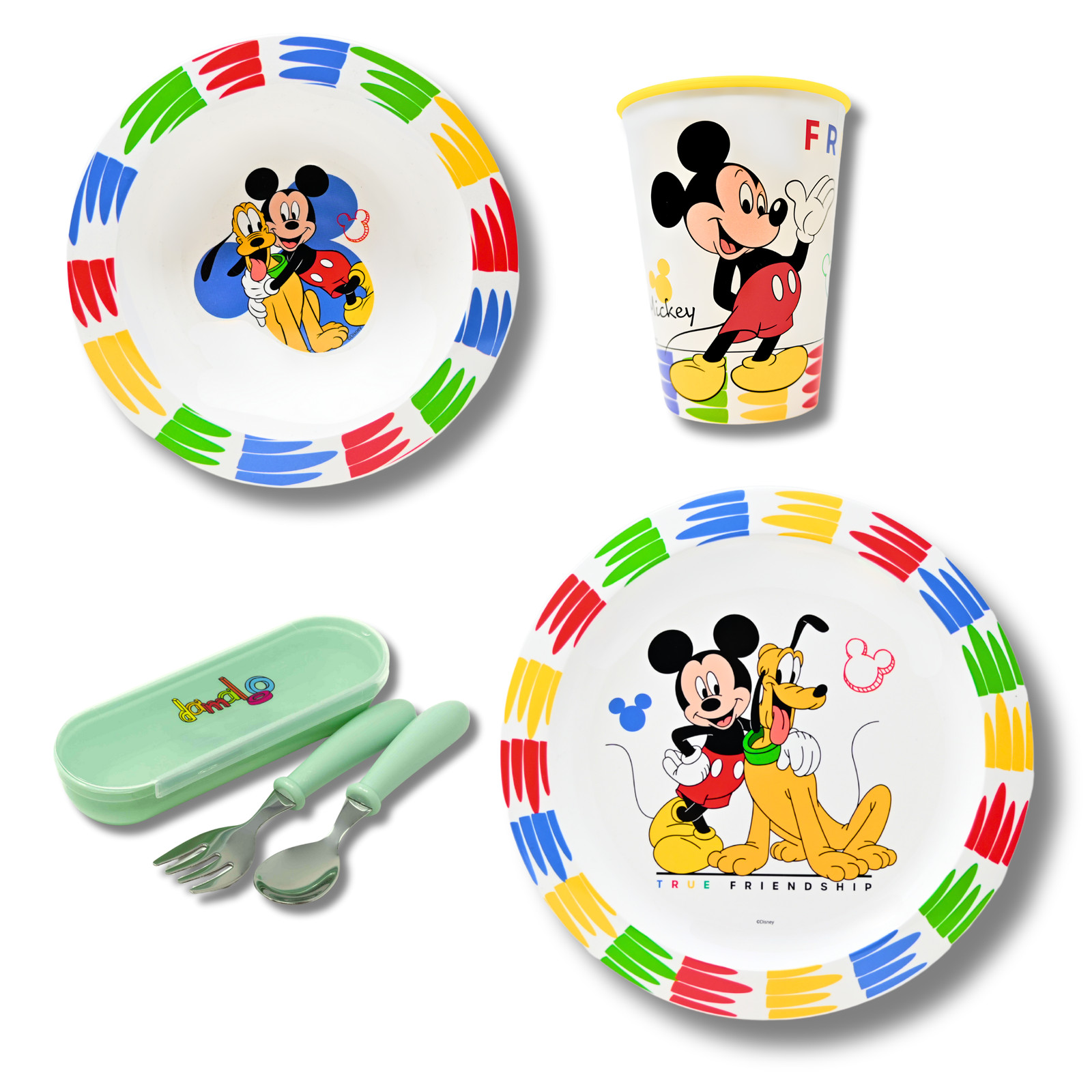 Kindergeschirr Set Mickey Mouse Kinder Geschirr Geschirrset Kinderbesteck Jungen