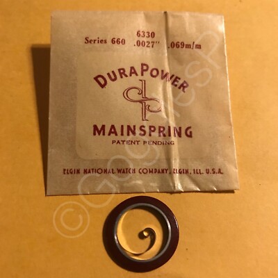 NOS Mainsprings for Elgin Watches 19/0s to 10/0s - Select A Style/Size