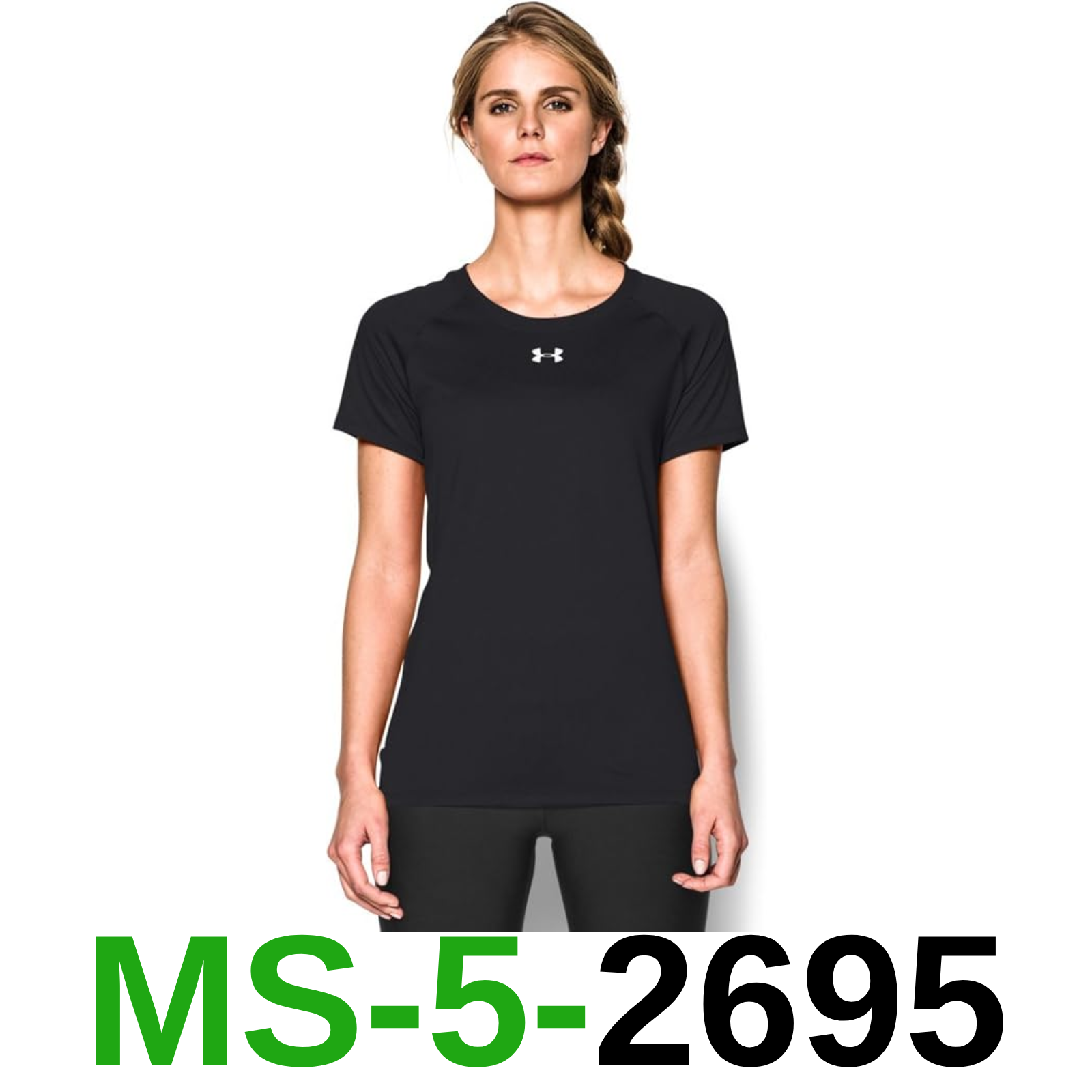 Under Armour 1268481 Ladies' Locker T-Shirt Black, Large