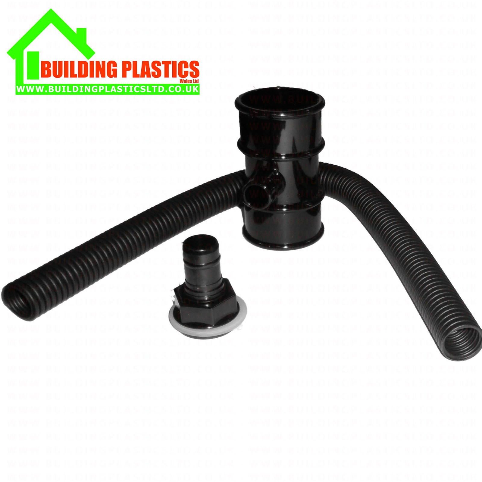 WATER BUTT DIVERTER FOR 50MM ROUND DOWNPIPE BLACK FLOPLAST MINIFLO RANGE eBay