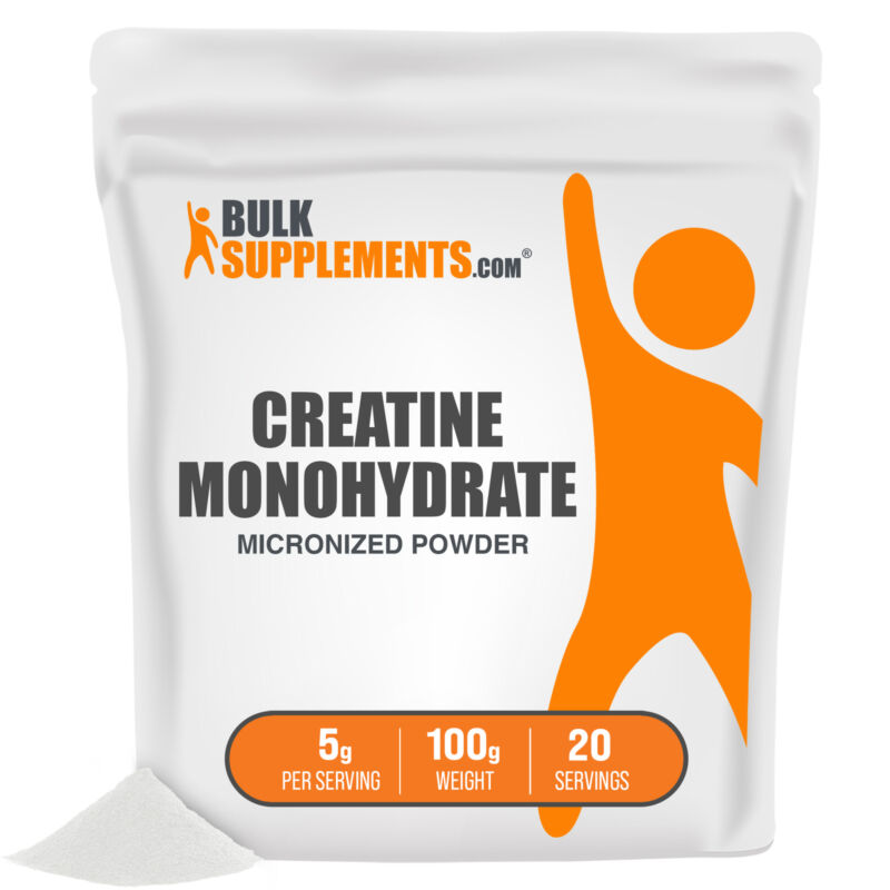 Bulksupplements Pure Creatine Monohydrate (micronized) - 100 Grams - 5g Servings