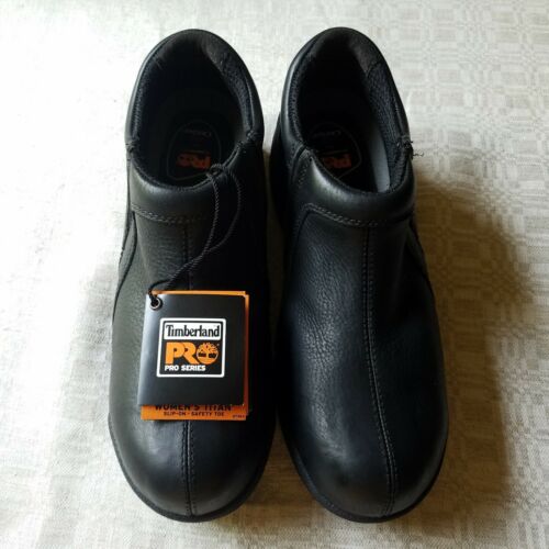 Timberland Pro Women's Titan Slip-on Safety Toes Size 11M Work Shoe Boot Black