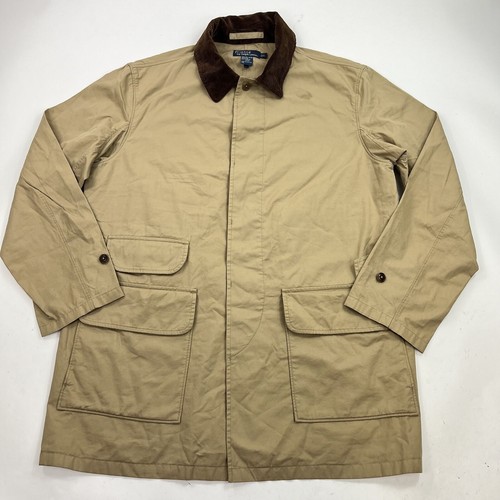 Vintage Polo Ralph Lauren Beige Tan Hunting Utility Coat