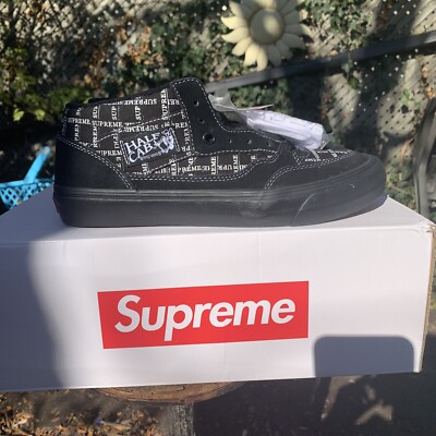 Supreme Vans Half Cab Pro Sz8.5 Black 100% Authentic DS Skate Casual Lifestyle
