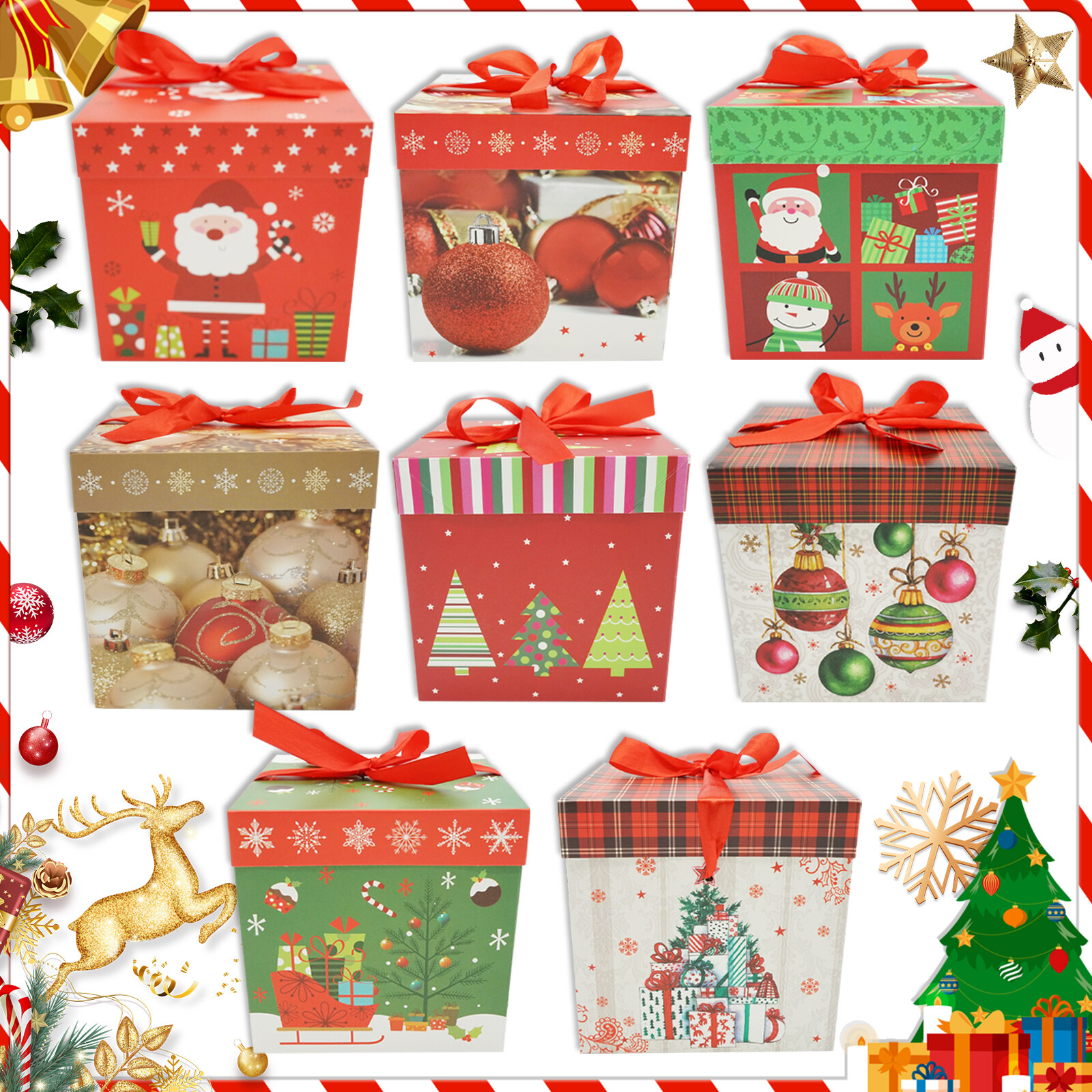 Es Christmas Stacked Candy Boxes With Lids