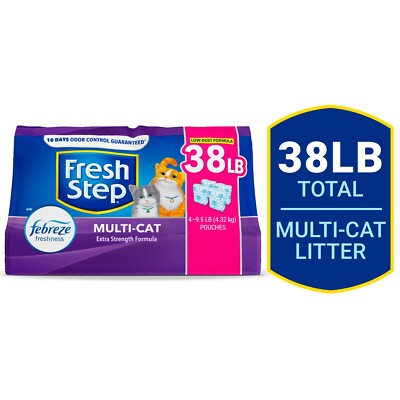 fresh step multi cat scented litter with febreze clumping cat litter 38 lb 145701436100