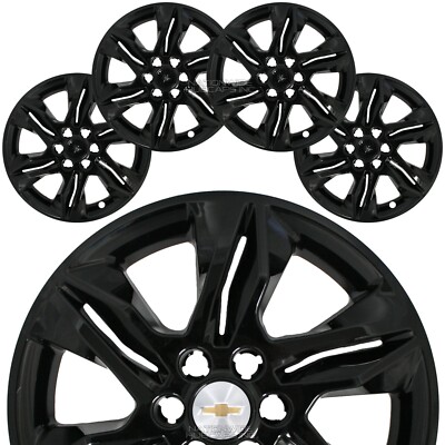 4 Black 2019-2022 Chevrolet Blazer L LT 18'' Wheel Skins Hub Caps Full Rim Covers