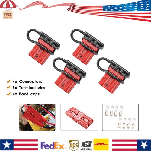 4x 12v Auto Car Battery Quick Connect Disconnect 6awg Plug Winch