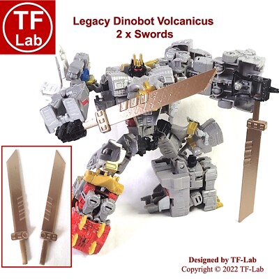 Golden Swords for Transformers Legacy Evolution Dinobot Volcanicus Slug Snarl
