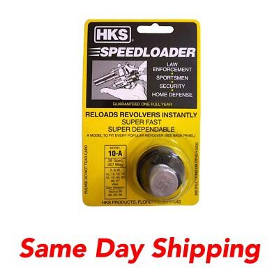 NEW HKS SPEEDLOADER 10-A FOR 6 SHOT 38/357 S&W, DAN WESSON, TAURUS, ROSSI