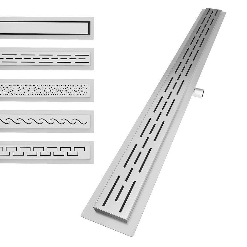 AquamarinÂ® Caniveau Douche Italienne Drain De Douche Anti Cheveux Salle De Bain