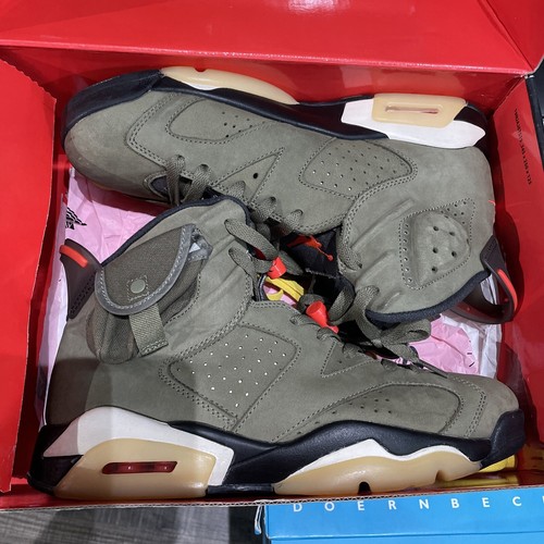 Size 10 - Jordan 6 Retro x Travis Scott Mid Olive
