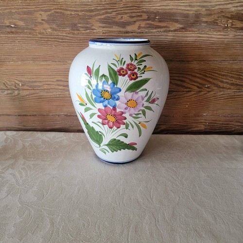 vintage * Portugal ribbon flower vase
