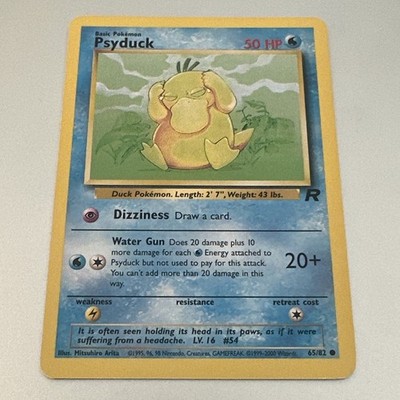 Psyduck Common Unlimited Team Rocket 65/82 LP Pokémon TCG - Buy 3 Get 2 Free
