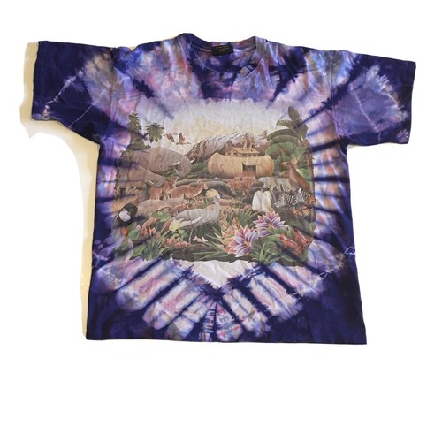 Action Painting Vintage Tシャツ Rare Vintage Lisa Chapman Graphics Wildlife Noah's Ark Shirt