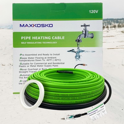 7FT Self-Regulating Heating Cable for Water Pipes - Guarantees Freeze Prevention