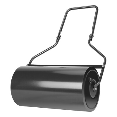 24in Cylindrical Garden Roller Lawn Steel Water Filled Push for Garden Yard