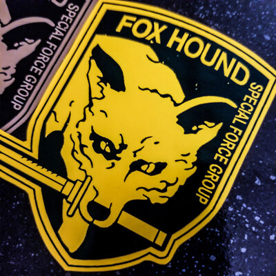 [4'' x 4'']  [Vinyl Bumper Sticker] - Metal Gear Solid FOXHOUND Logo - PS1 PS2 PS3