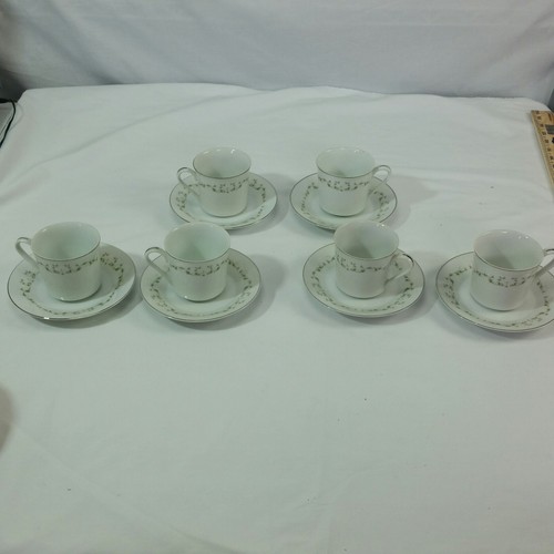 Tea coffee Sheffield Fine China Japan Elegance 502 Pattern 6 Cup & Saucer mug