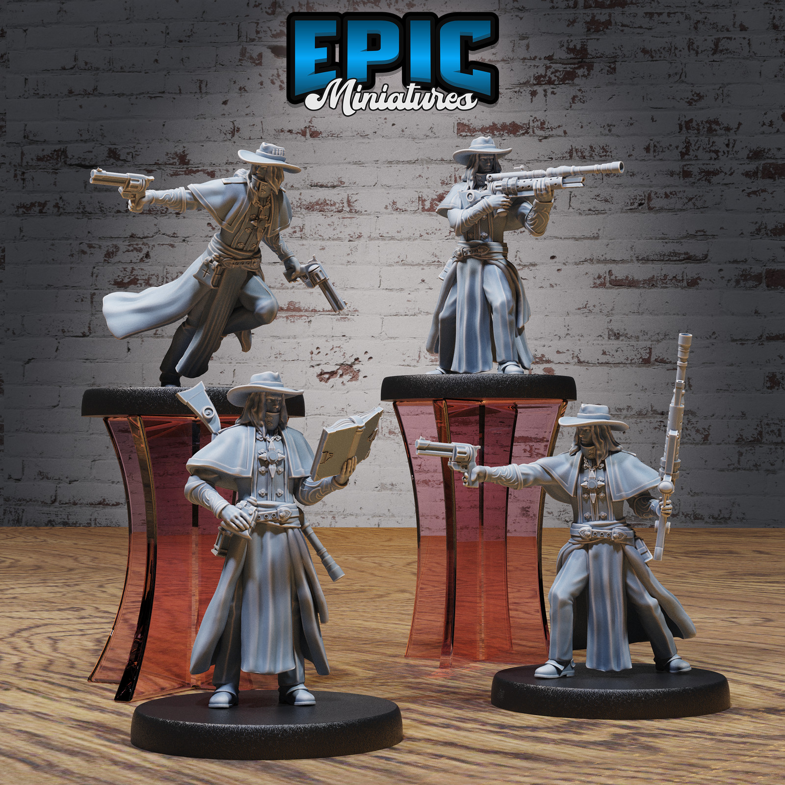 Holy Gunslinger - Fantasy Wild West - 28mm D&D Miniature Wargaming Figure