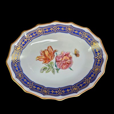 Mildred Mottahedeh Trinket Dish Merian Service Floral Scalloped Oval Portugal