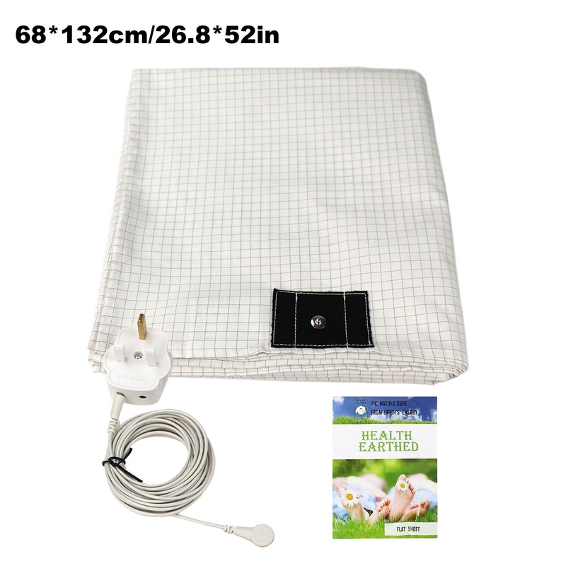 Earthing Sheet for Double Bed Grounding Sheet 80'' *60'' Health Gift UK Plug