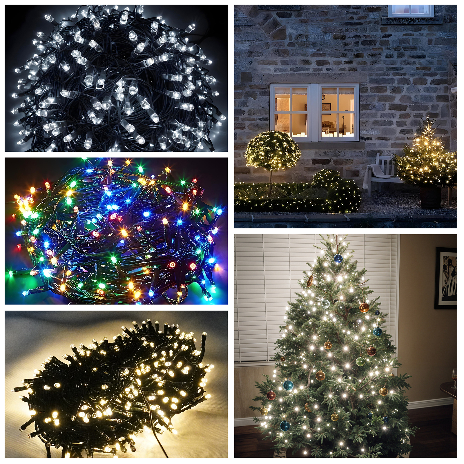 100-500LED String Fairy Lights UK Plug Outdoor Christmas Tree Home Decor