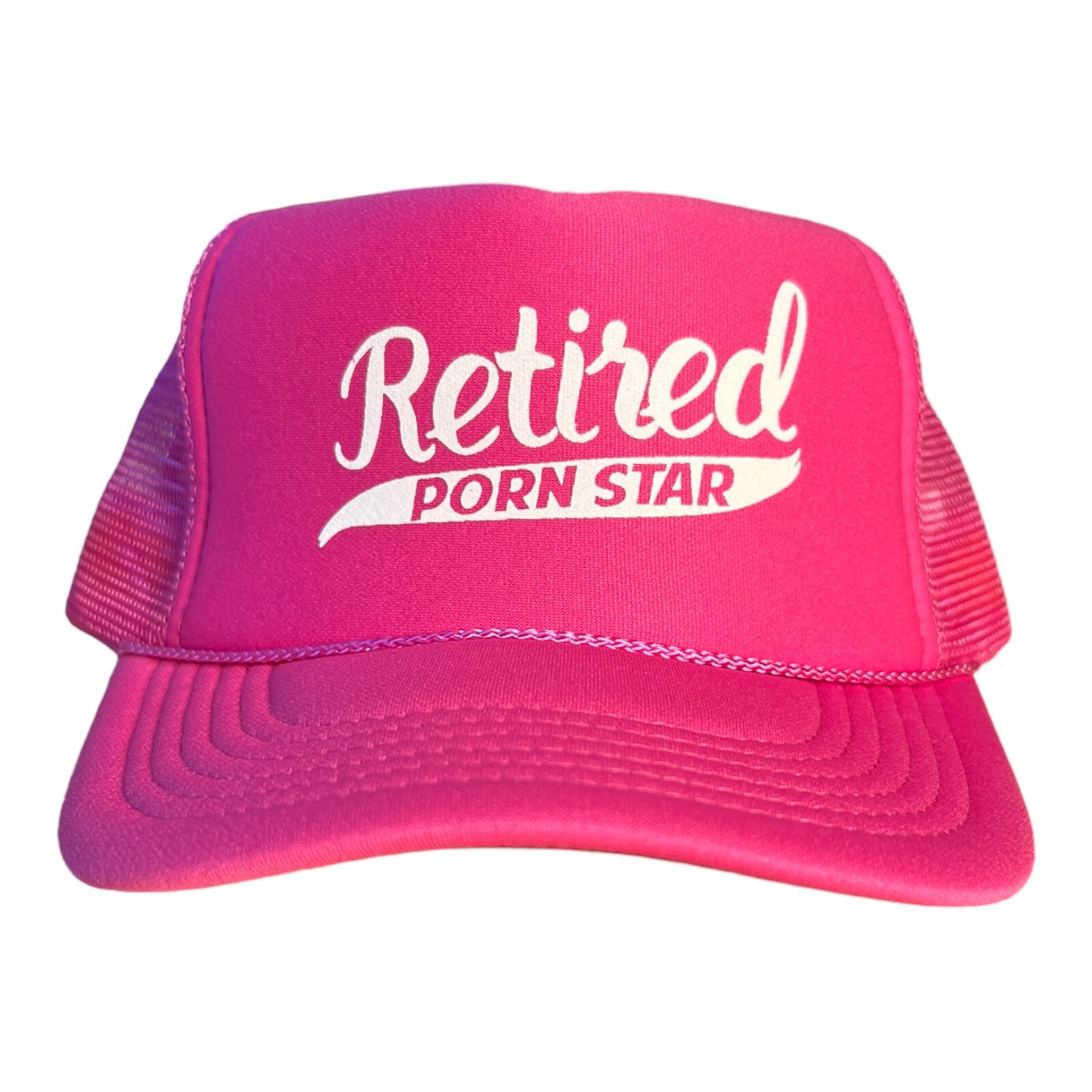 Camouflage RETIRED PORN STAR Snapback Trucker Hat Retired Porn Star Trucker Hat Funny Trucker Hat Black  main image 2