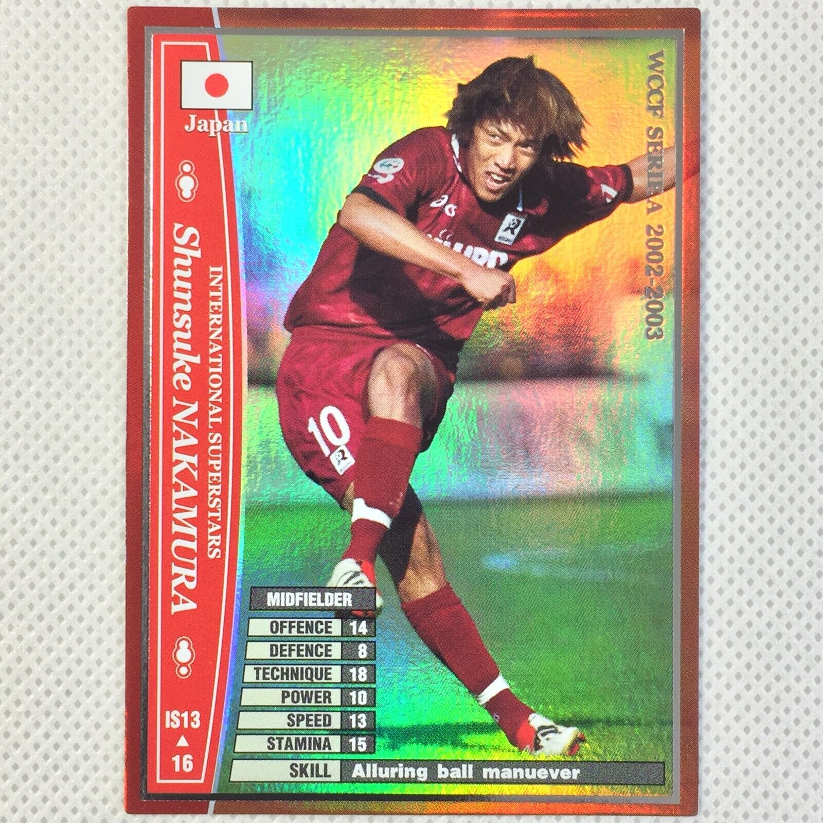 Panini WCCF 2002-03 Shunsuke Nakamura Reggina IS13 Yokohama Panini WCCF 2002-03 Shunsuke Nakamura Reggina IS13 Yokohama